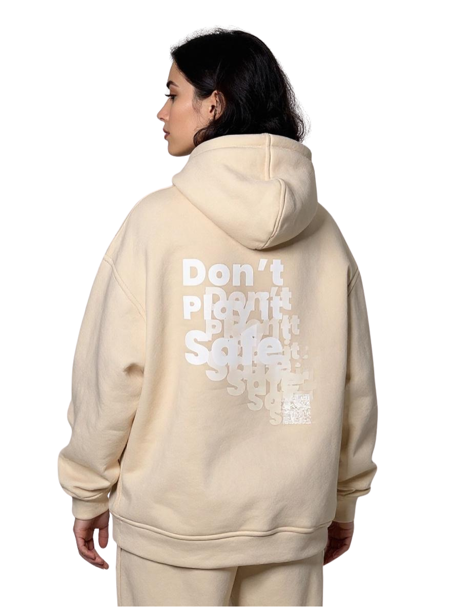 Beige Oversized Hoodie