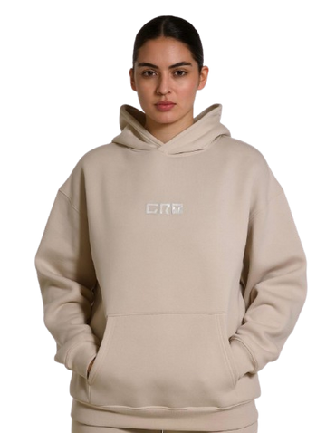 Beige Oversized Hoodie